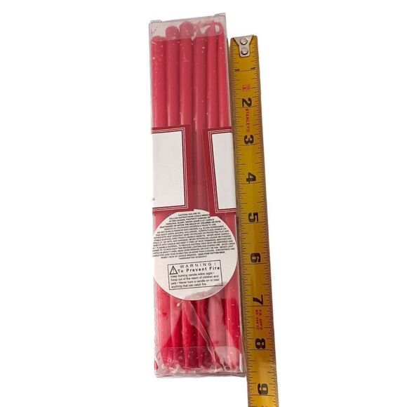 30 Mini Taper Candles Red Christmas Holiday Skinny EARL & WILSON Dripless NEW. - Picture 2 of 14
